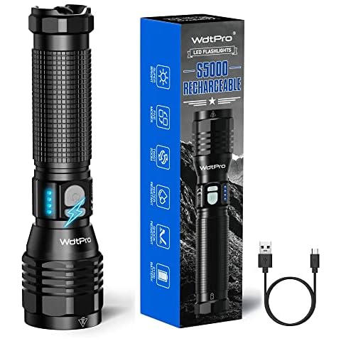 Blukar Rechargeable, High Lumens Tactical Flashlight, Super Bright Small  LED Flash Light - Review 