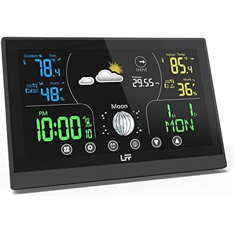 KALEVOL Weather Stations Wireless Indoor Outdoor Thermometers, Color  Display