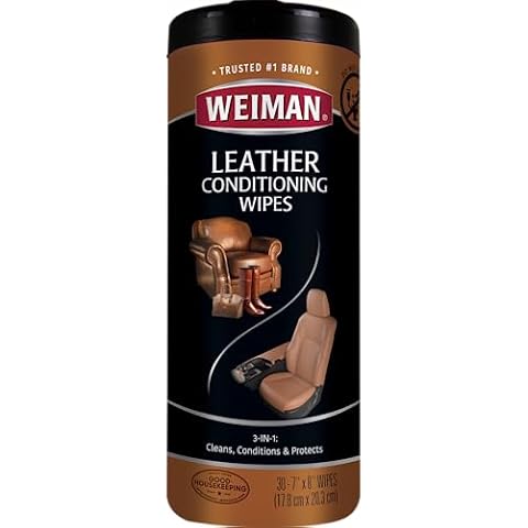  Weiman Leather Cleaner and Conditioner for Furniture - Cleans  Conditions and Restores Leather Surfaces - UV Protectants Help Prevent  Cracking or Fading of Leather Car Seats, Shoes, Purses