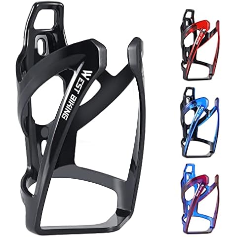 2 Pack-Water Bottle Cages (with Silicone Phone Mount), Upgrade Alloy  Aluminum Lightweight Water Bottle Holder Cages Brackets,Bicycle Water  Bottle Cage for Road&Mountain Bikes(Drilled Holes Required)