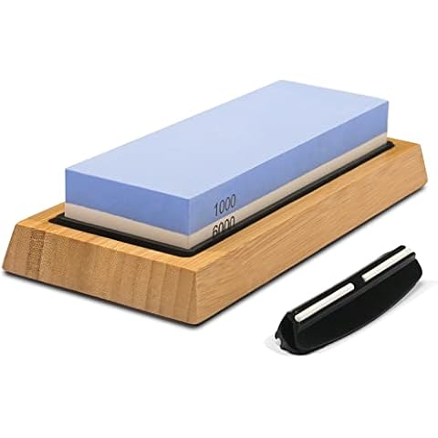 Knife Sharpening Stone Set, HMPLL Whetstone Knife Sharpener Stone