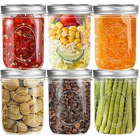 Ball Amber Glass Wide Mouth Mason Jars (16 oz/Pint) With Airtight lids and  Bands [4 Pack] Amber Canning Jars - Microwave & Dishwasher Safe. Bundled  With Jar Opener