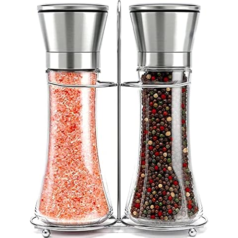 Gravity Electric Salt and Pepper Grinder Set - USB Rechargeable Automatic  Grinder - Generous Capacity - Adjustable Fineness - One Handed Operation