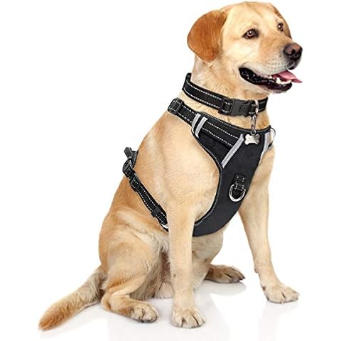 WINSEE Service Dog Vest No Pull Dog Harness with 7 Dog Patches, Reflective  Pet Harness with