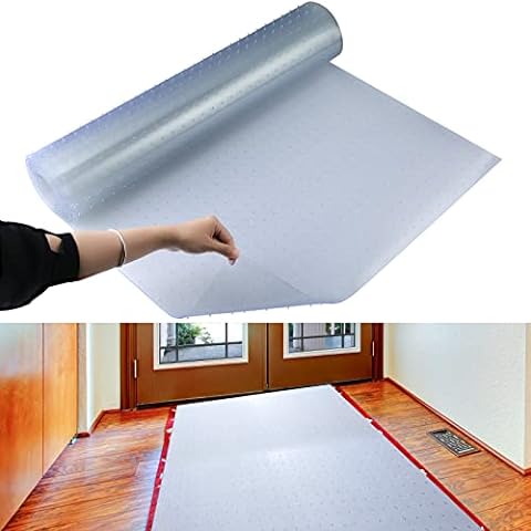 Clear Plastic Runner Rug Carpet Protector Mat Ribbed Multi-Grip (Clear –  Joye Wholesale