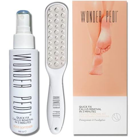 Wonder Pedi Double Sided Metal Foot File - Stainless Steel Feet Callus  Remover Made in Germany - Feet Scrubber Dead Skin - Heel Scraper for  Cracked