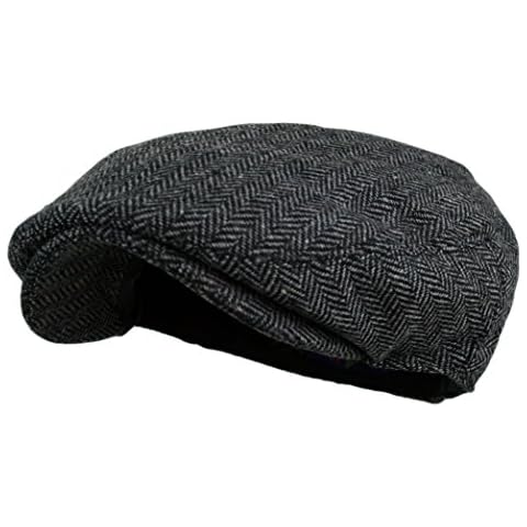 WETOO Men's Flat Cap Gatsby Newsboy Lvy Irish Hats Driving Cabbie Hunting Cap A1-cotton-black