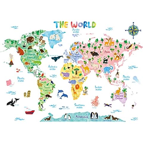 World Map Wall Murals
