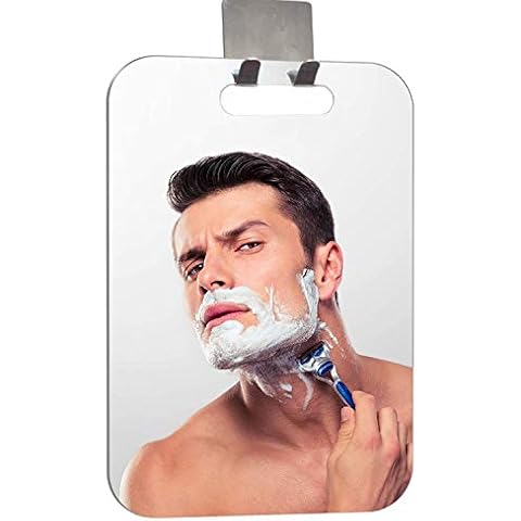 HONEYBULL Shower Mirror Fogless for Shaving - (Medium 6x8in) Flat