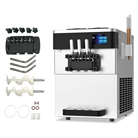 XPW Countertop Soft Serve Ice Cream Machine 1000w Commercial Ice