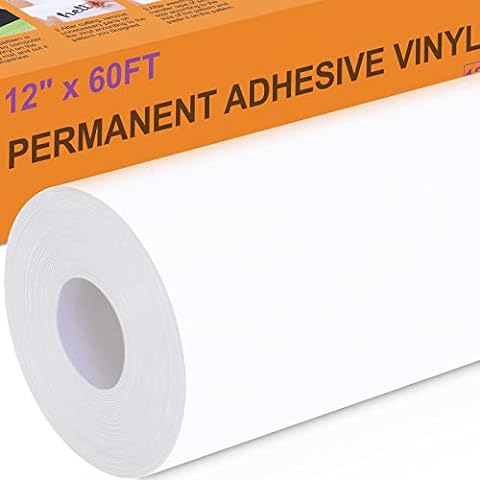 Lya Vinyl White Permanent Vinyl for Cricut - 12 x 8 FT White Adhesive  Vinyl Roll for Cricut, Silhouette, Cameo Cutters, Signs, Scrapbooking,  Craft