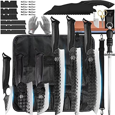 XYj Professional Chef Knife Set With Roll Bag High Carbon Steel