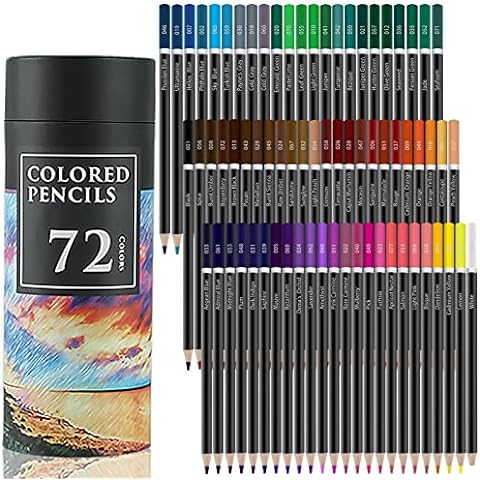 Drawdart Colored Pencils for Adult Coloring, 1 Count (Pack of 72