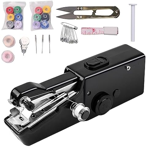 Yeahka Handheld Sewing Machine, Quick Sewing Portable Sewing Machine, Mini  Handheld Sewing Machine, Portable Sewing Machine Suitable for Home - White