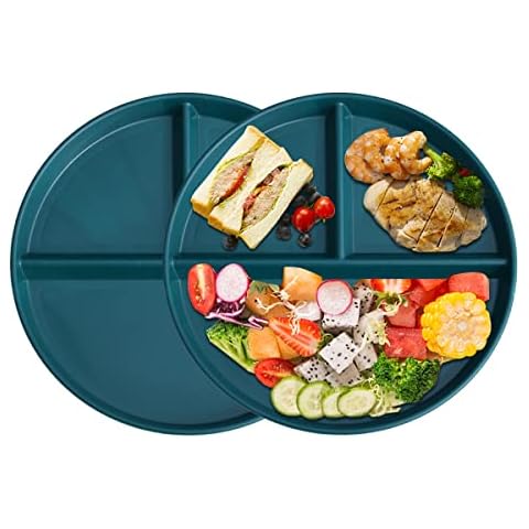 Portion Control Plates Divided Plate Adults Plastic 3 Compartment Dinner  Plate Perfect For Bariatric Diet Weight Loss Healthy Eating Reusable 3  Section Lunch Tray - Temu