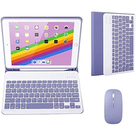iPad 10th Generation 10.9 2022 Keyboard Case with Mouse Color Keyboard  Retro Round Key Caps Cute Candy Colors Detachable Keyboard iPad 10th Gen  10.9