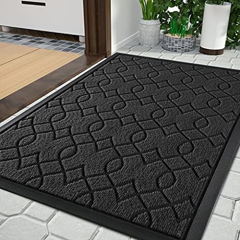 Unique Bargains Indoor Outdoor Non-Slip Absorbent Resist Dirt Entrance Soft Fluffy Carpet Doormats Beige 16 x 24