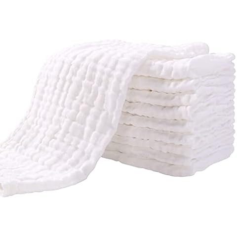 Yoofoss Luxury Bamboo Washcloths Towel Set 10 Pack Baby Wash Cloth for Bathroom-Hotel-Spa-Kitchen Multi-Purpose Fingertip Towels and Face Cloths 10