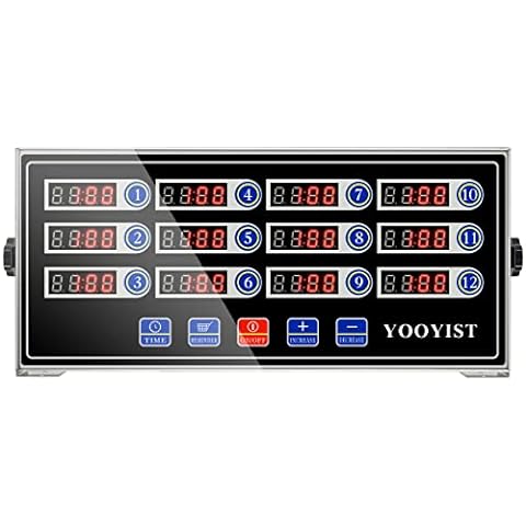 YOOYIST Commercial 8 Channels Digital Kitchen Timer Deep Fryer Timer Food Cooking  Timer Loud Alarm Stainless