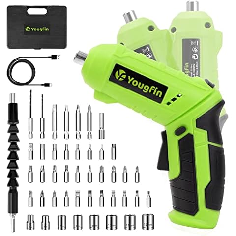 Yougfin Mini Cordless Rotary Tool, 3-Speed and USB Charging Rotary Tool Kit  with 44 Accessories, Multi-Purpose 3.6V Power Rotary Tool for Sanding