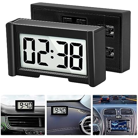 Mini Auto Digital Clock Date Time Temperature for Car Dashboard Desk  Bedroom USA