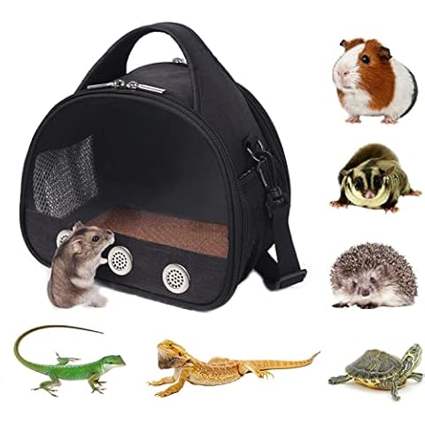 hamster carrier,small pet carrier bag hamster Breathable Portable,Hamster  Travel carrier cage Animal Outgoing Bag,hamster backpack carrier hedgehog  pet pouch,small animal carriers for rabbit Green 