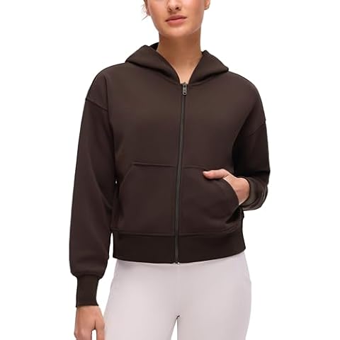 Zipper Athletic Hoodies for Women