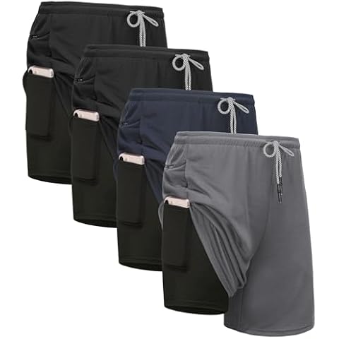 Zipper Workout Shorts for Men