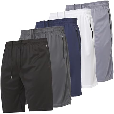 Zipper Workout Shorts for Men