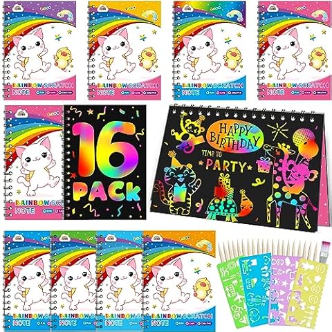 ZMLM Rainbow Scratch Paper Kit: 117Pcs Magic Art Craft Stuff Supplies Black  Drawing Pad for Age 3-12 Kids Children Girl Boy DIY Toy Activity  Educational, Party Faver