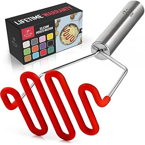 Heavy Duty Potato Masher, Stainless Steel Integrated Masher Kitchen Tool & Food  Masher/ Potato Smasher, Perfect for Bean, Vegetable, Fruits, Baby Food,  Avocado, Meat 