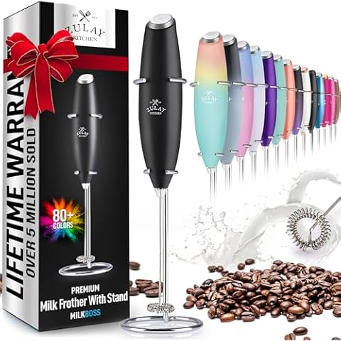  ElitaPro Luxury Edition, 'Tornado' effect Milk frother, Leading  Tech Design, Triple Power Milk Frother Handheld, Rich Creamy Milk Foam in  seconds (Black/Black): Home & Kitchen